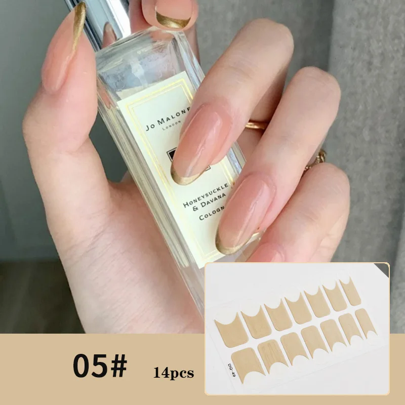 

1PC Orange Green Full Cover Stickers Decoration For Nails Colorful Summer Autumn Cool Self Adhesive Nail Decals Manicures