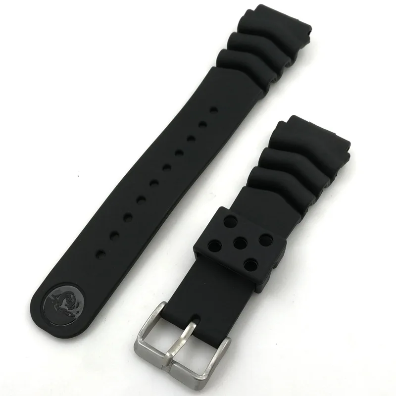 

Generic Watchband Silicone Rubber Watch Strap for Seiko With Logo 18mm 20mm 22mm Watch Belt Waterproof Sport Strap for Men Women