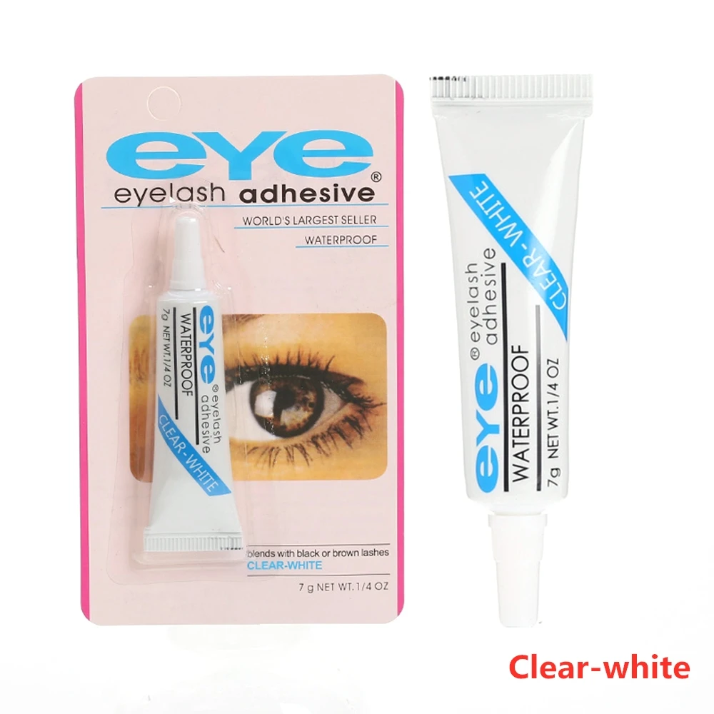 Clear-white 1 шт. Профессиональный Сильный Клей для ресниц клей для накладных ресниц прозрачный/Темный водонепроницаемый клей для ресниц Инструменты для наращивания ресниц TSLM2 - Цвет: Clear-white