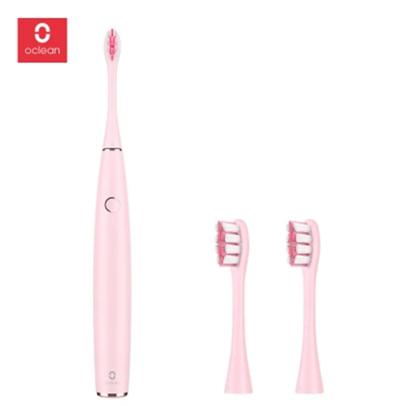 Wth 2 pink heads Oclean одна электрическая зубная щетка набор с 4 щетками+ 1 настенный держатель приложение управление перезаряжаемая зубная щетка для дома - Цвет: Wth 2 pink heads