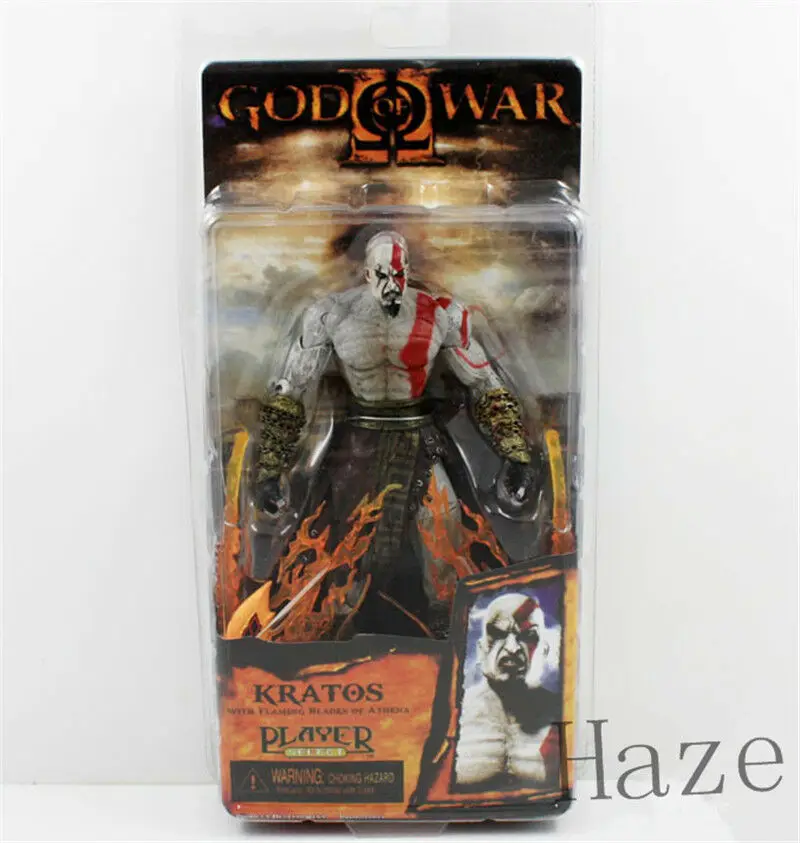 Горячая аниме бог войны 2 KratosFlame 7 &quotПВХ Фигурка Статуя подвижная модель игрушки