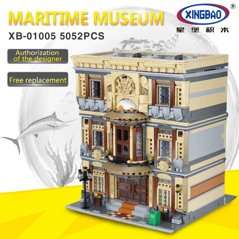 DHL XINGBAO 01005 креативные MOC китайские строительные игрушки морской музейный набор детские строительные блоки кирпичи DIY игрушки модель подарок