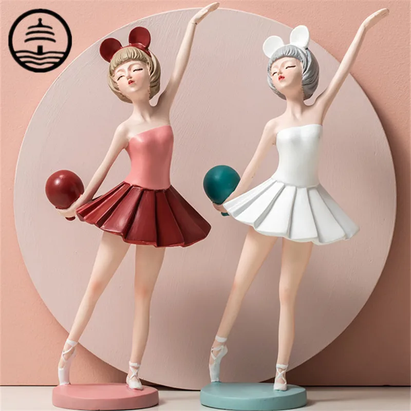 

BAO GUANG TA Nordic Luxurious Bubble Girls Art Sculpture Decoration Figurines Figure Statue Resin Craft Home Decoration R5657