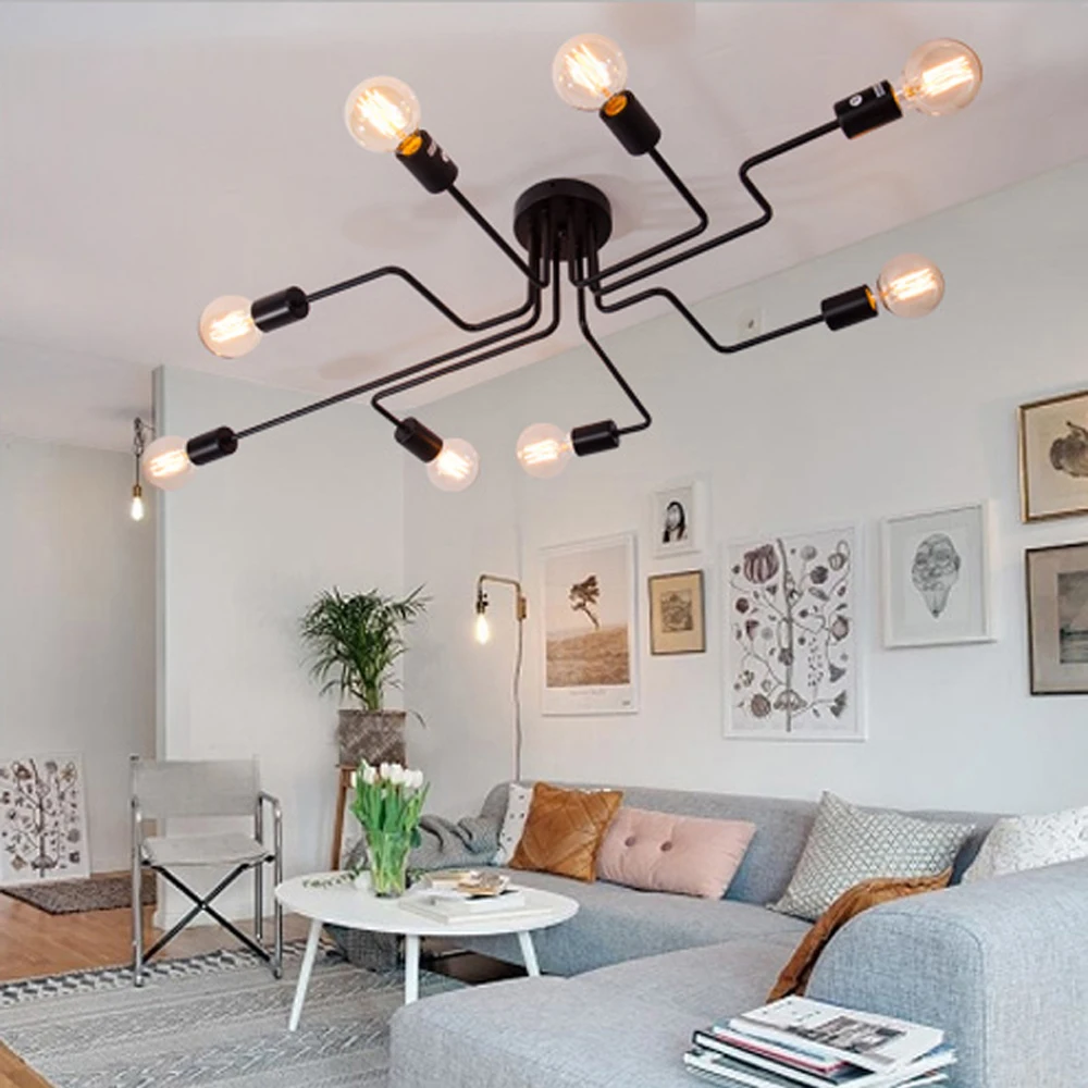 Светодиодная Люстра для кабинета креативная лампа с 8 лампочками декоративное