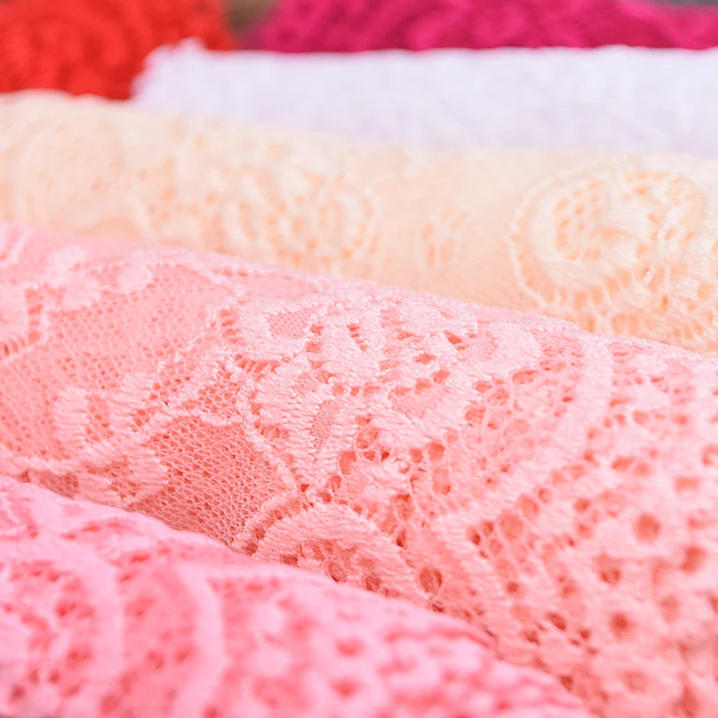 

2 Yard 15cm Wide Nylon Stretch Elastic Lace Ribbon DIY Wedding Dress Craft Sewing Garment Clothing Accessories Lace Trim Fabric