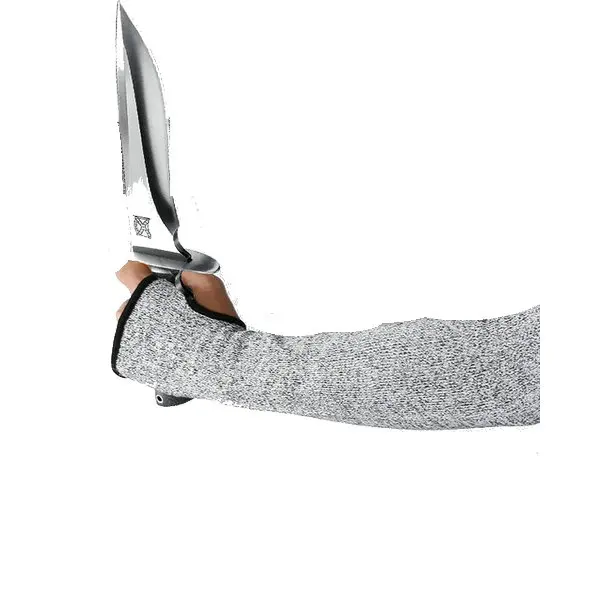 Grey Arm 1 piece35CM 5-уровневая более устойчивые к порезам перчатки анти-лезвие анти-нож устойчивые к порезам износостойкая Проволока из нержавеющей стали перчатки дополнение фабрики - Цвет: Grey Arm 1 piece35CM