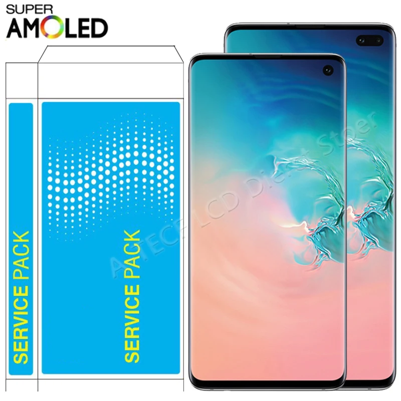 Супер AMOLED S10 ЖК дисплей для Samsung Galaxy Plus G9735F сенсорный экран в сборе дигитайзер SM G970