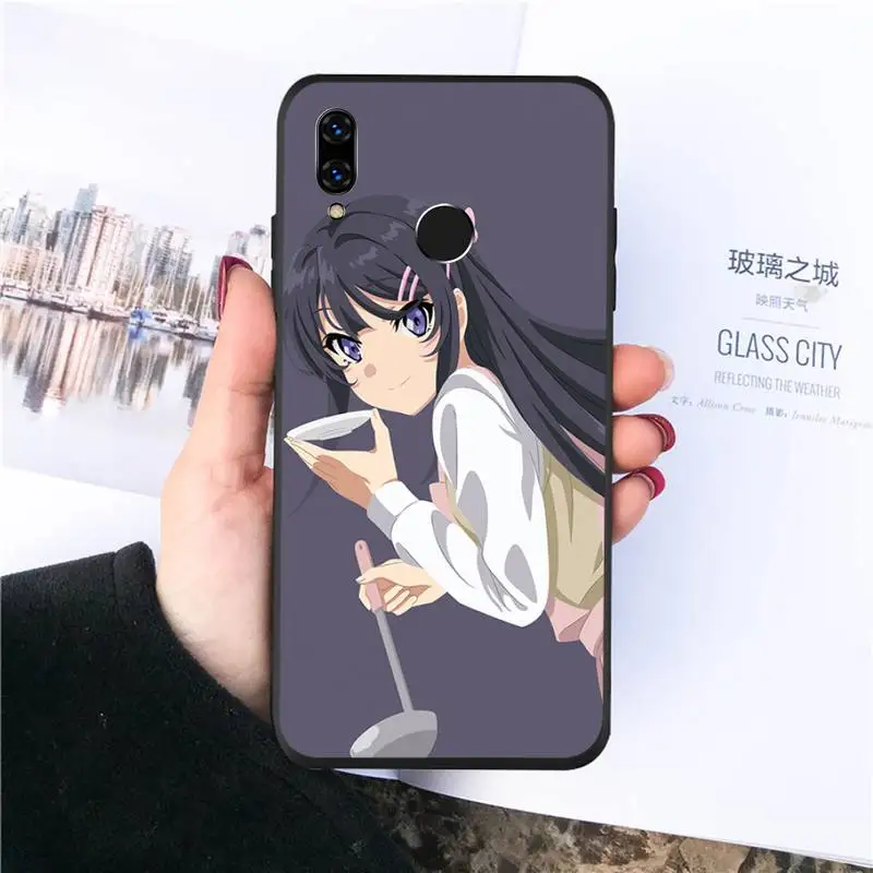 

Sakurajima Mai anime Phone Case For Huawei honor Mate P 10 20 30 40 Pro 10i 9 10 20 8 x Lite Luxury brand shell funda coque