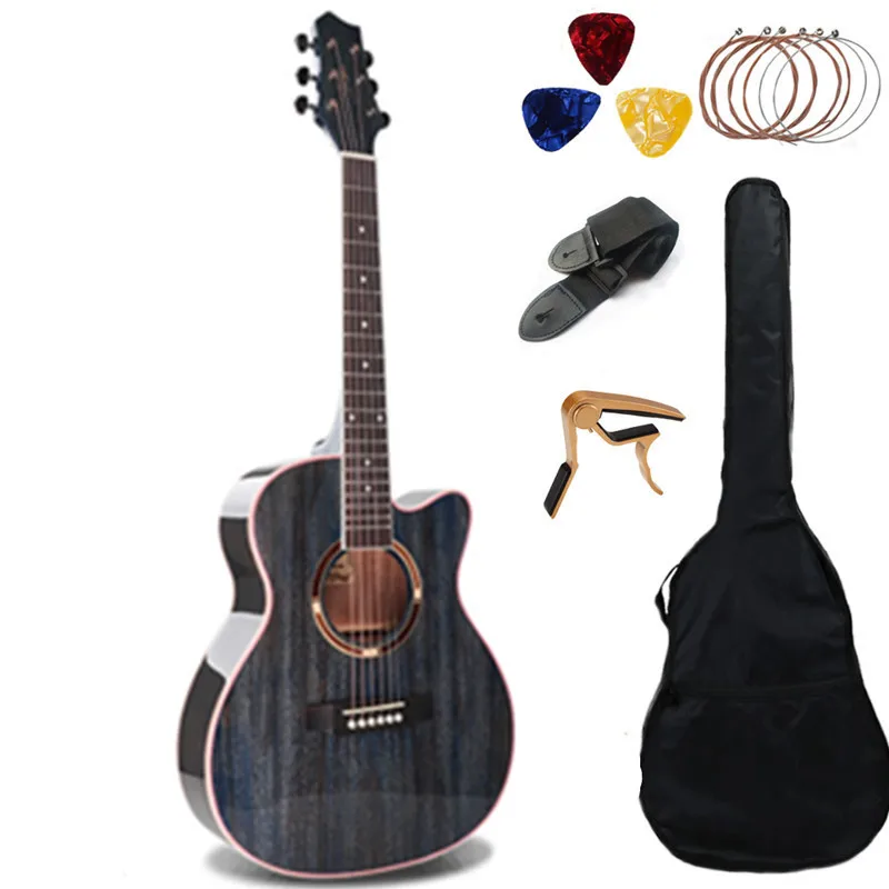 Акустическая гитара 36 дюймов фолк из красного дерева полированный для