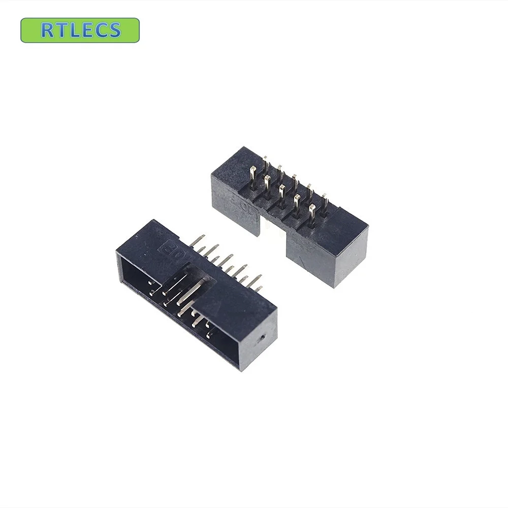 10 шт. заголовок коробки Pin 2x5P 2 0 мм Шаг наружный кожух PCB прямой IDC разъем два ряда