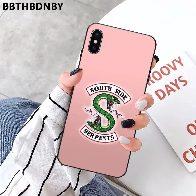 ТВ ривердейл южная сторона змеи черный мягкий чехол для телефона iPhone 11 pro XS MAX 8 7 6 6S