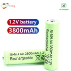 1,2 V AA 3800mAh Ni-MH перезаряжаемая батарея для термопистолета пульт дистанционного управления Мышь