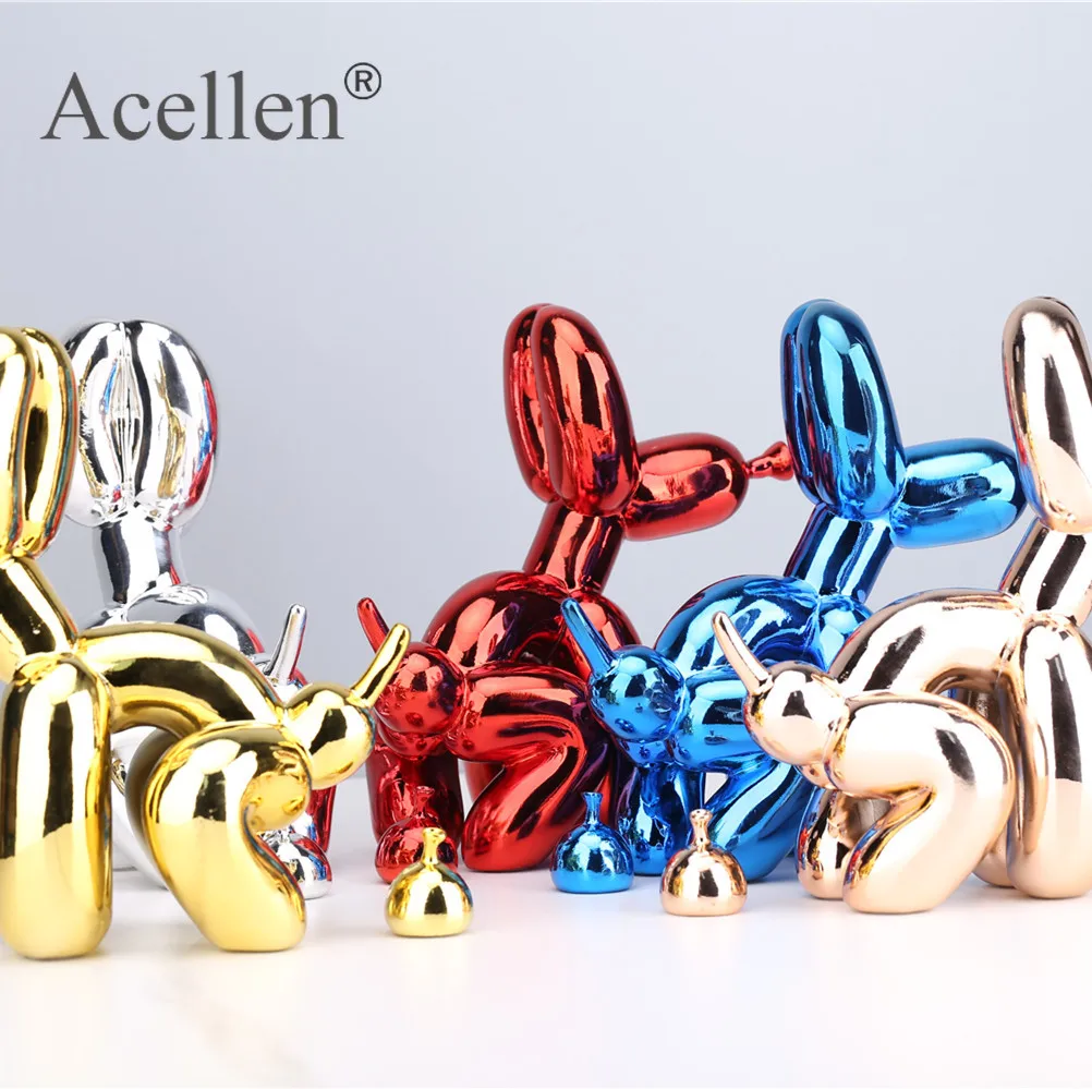 Креативная статуя собаки с воздушным шаром домашний декор Современная