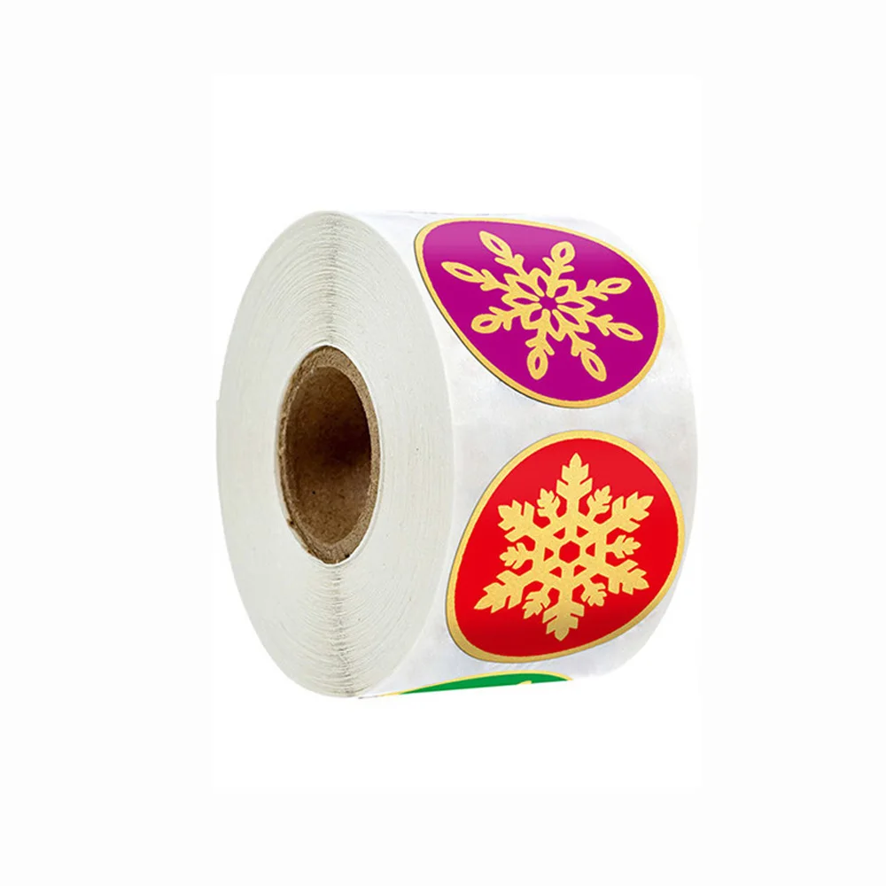

500pcs/roll Merry Christmas Stickers Card Box Package Label Sealing Stickers Wedding Decor Stationery Sticker