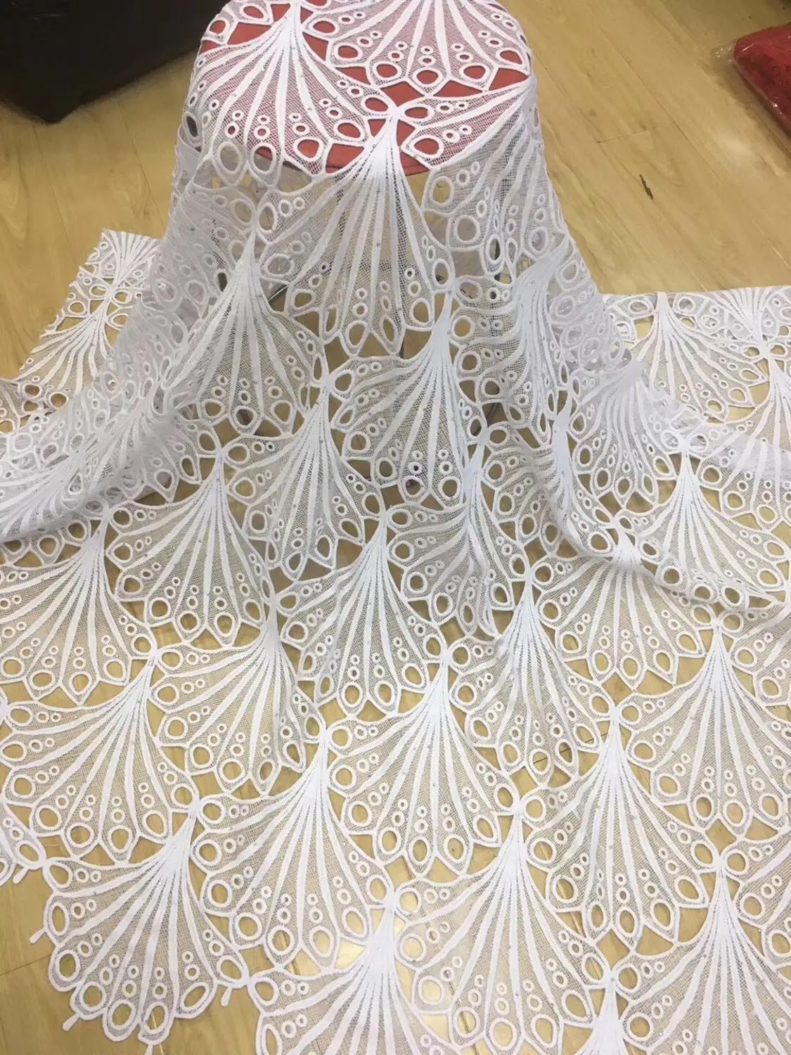 Белая кружевная ткань 2019 высокое качество кружева последняя вышивка гипюр в
