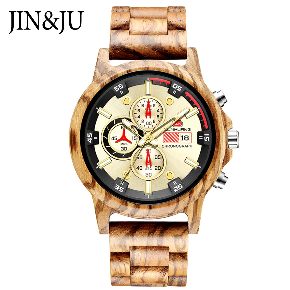 

Black Color Wood Watches Men erkek kol time Relogio Masculino Date Display Timepieces Casual Wooden Clock For Mens birthday gift