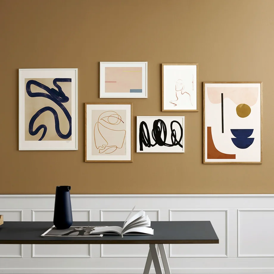 

Modern Abstract Line Geometric Color block Wall Art Canvas Painting Nordic Posters And Print Wall Pictures For Living Room Decor