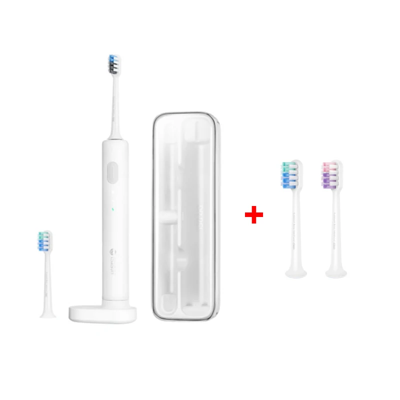 Add 2 Brush Heads Xiaomi Mijia BET-C01 Водонепроницаемая беспроводная звуковая электрическая зубная щетка портативная перезаряжаемая звуковая зубная щетка Ультра звуковая зубная щетка - Цвет: Add 2 Brush Heads