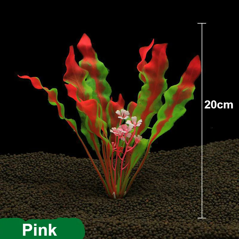 Пластиковая искусственная трава украшение для аквариума водное растение 20