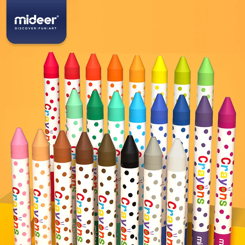 Детские игрушки Mideer для рисования 12/24 цветов моющиеся мелки безопасный и