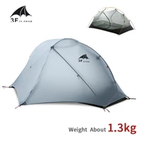3f ul gear tent 15d silicone ultralight camping tent 1 person double layer outdoor hiking 3 4 season travel tent with free mat
