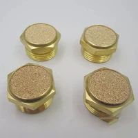 pneumatic plug silencer brass connector for solenoid valve fitting noise filter brass muffler m5 18 14 38 12 34