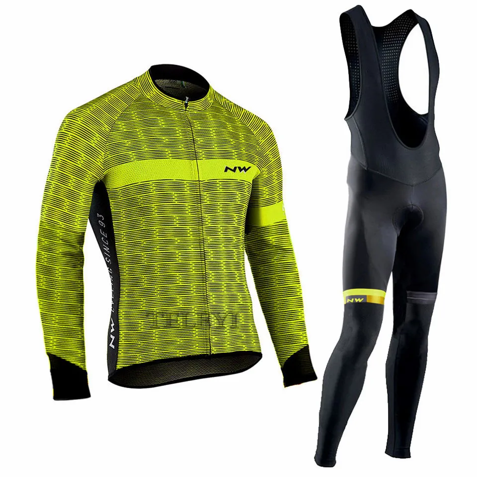 North Wave комплект одежды для велоспорта с длинными рукавами, NW Pro Team Jersey, мужской дышащий костюм, спортивная одежда для езды на горном велосипеде - Цвет: 1