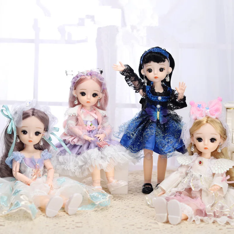 Новинка 12 дюймов 21 шарнирная кукла BJD 30 см 1/6 макияж милые Искусственные ресницы