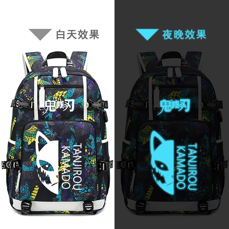 Demon Slayer: Kimetsu no Yaiba женский рюкзак аниме Bookbag нейлоновые школьные сумки большой дорожный рюкзак унисекс рюкзак для ноутбука