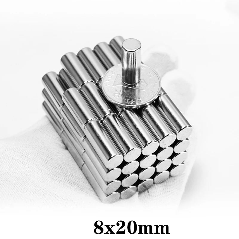5 ~ 60 шт 8x20 мм мощный Магнитный Магнит 8 x 20 толстый постоянный неодимовый магнит