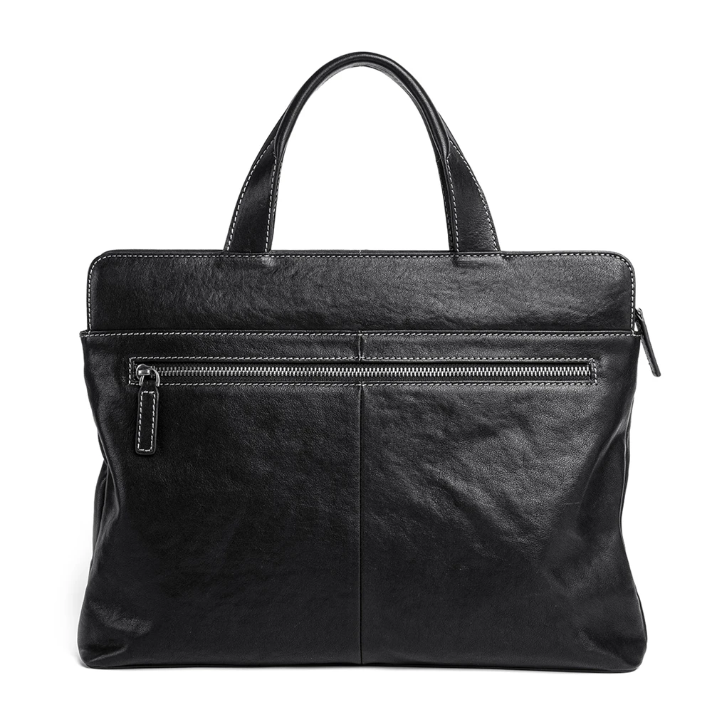 Bison Denim Luxury Briefcase Genuine leather Men Bag 14 inch laptop Bag Handbag High Quality Men's Business Top Handle Bag