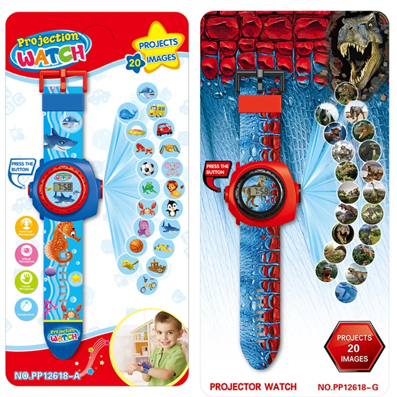Мультфильм 20 картинок динозавр проекция детские часы игрушки мальчики девочки