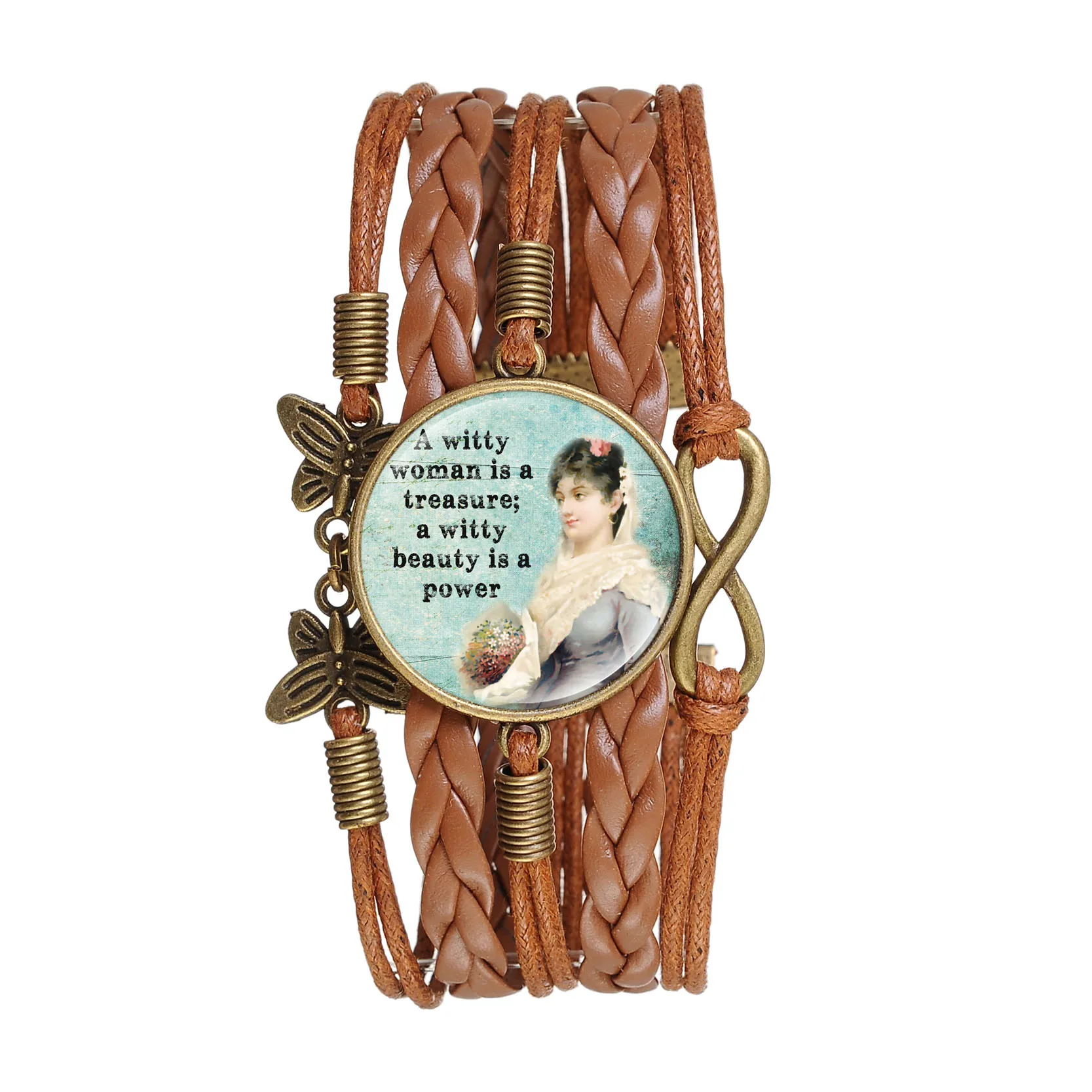 Новое поступление модный Многослойный кожаный браслет в стиле ретро ручная