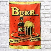 now theres a temporary solution retro beer festival banner canvas painting bar pub home decor wallpaper tapestry vintage flag