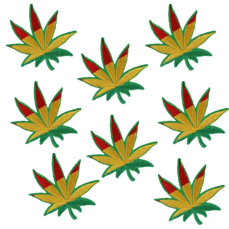 10 шт./компл. пластырь с растениями дешевые вышитые Пластыри для одежды мультяшный