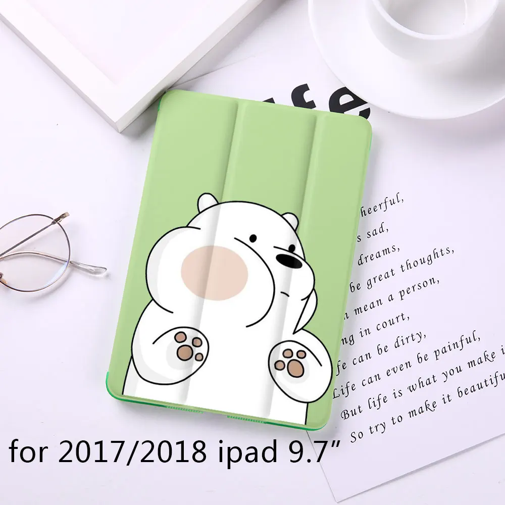 B050044-2018 Чехол-книжка с милым медведем и магнитом для Apple iPad 9,", Чехол для iPad Mini 1 2 3 4 из искусственной кожи, планшет, складной чехол-книжка - Цвет: B050044-2018