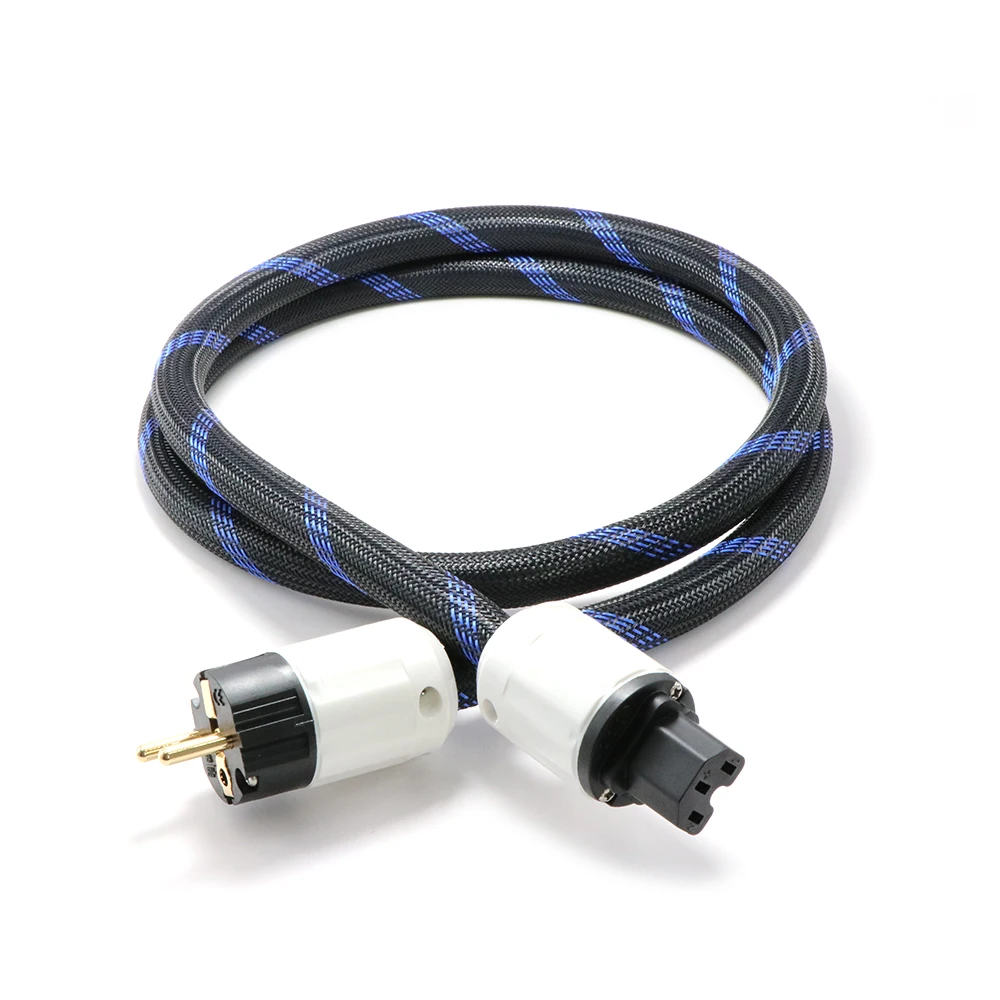 Hi end посеребренный аудио кабель электропитания Schuko OFC P 320E C320 позолоченный