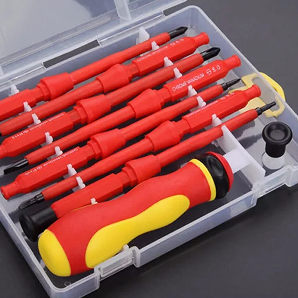 

8pcs Electrical Kit Magnetic Multipurpose High Voltage Protection Family Used Interchangeable Insulated Tools Screwdriver Set