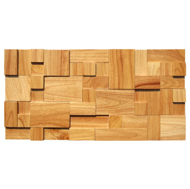 6 шт. настенные панели из массива дерева 3D мозаичные натурального DQ133 | Дом и сад