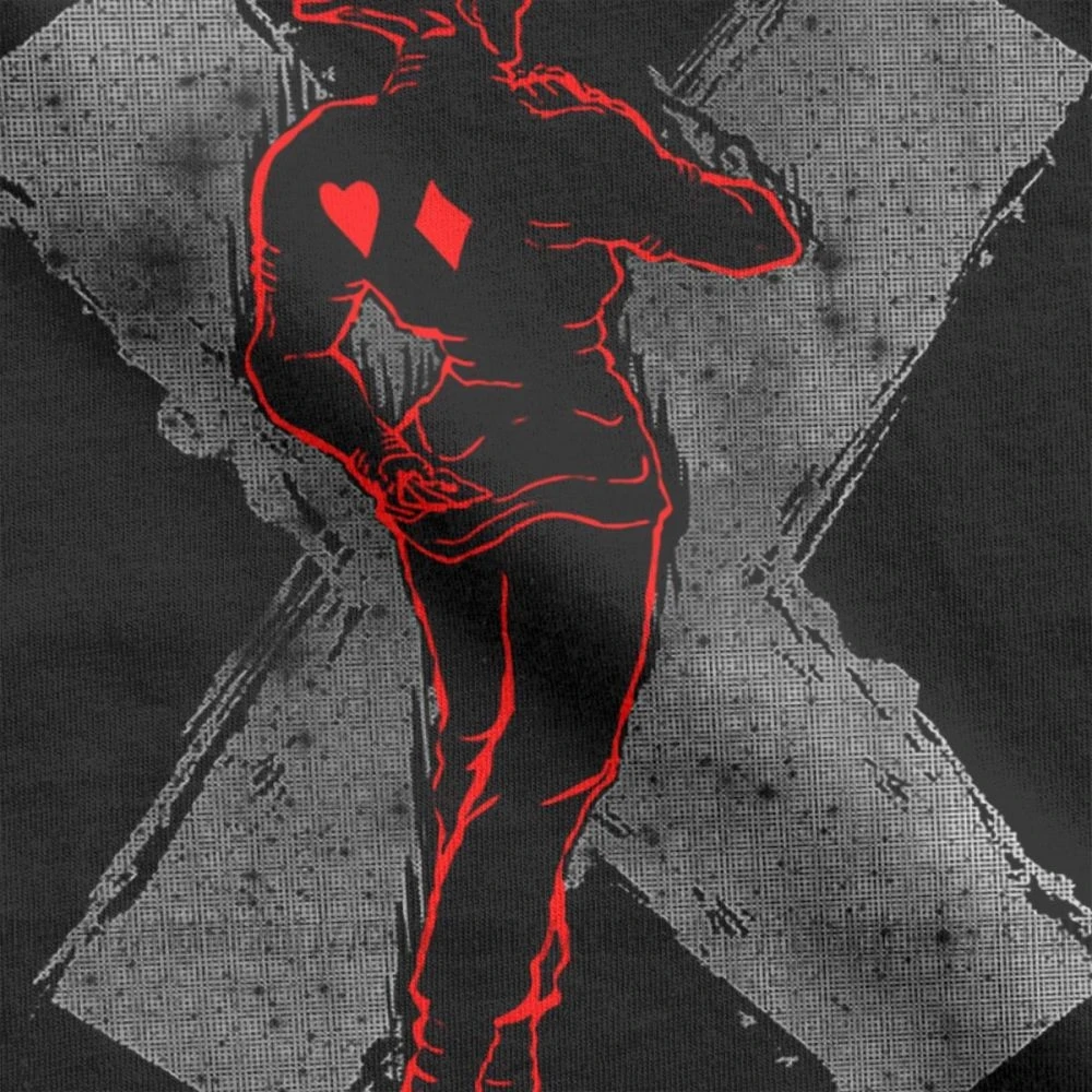 Футболка Hisoka Hunter X мужская из чистого хлопка тенниска с короткими рукавами в