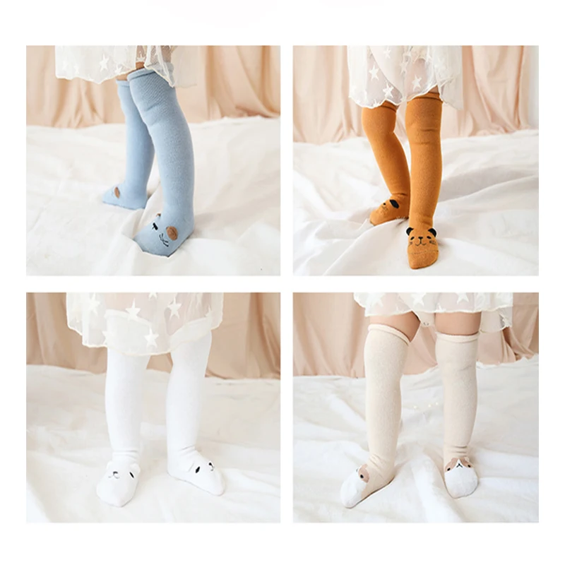 5 цветов Детские хлопковые чулки осенне-зимние для девочек детские мальчиков и 0-3
