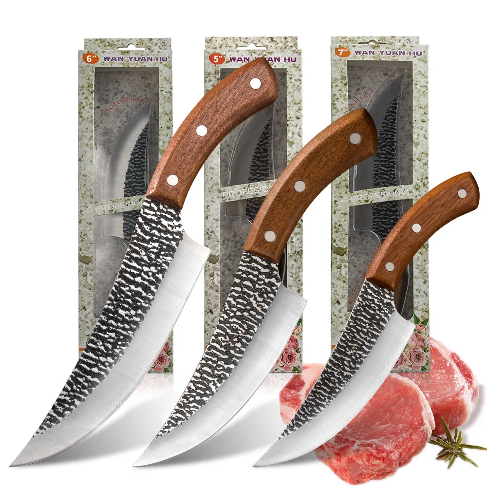 XYj кованый нож для выживания в нарезках кухонный косточек инструмент полный