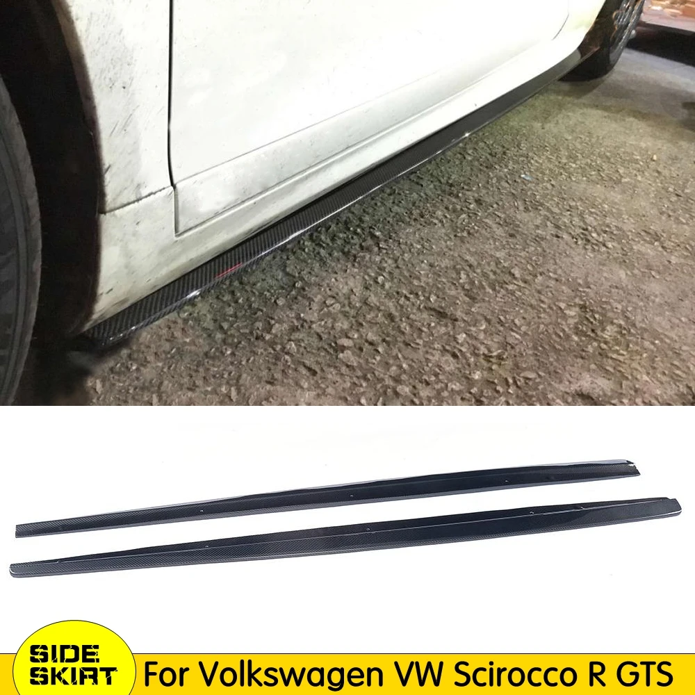 Карбоновое волокно/АБС Автомобильная боковая юбка фартук наборы для Volkswagen VW Scirocco R GTS 2009