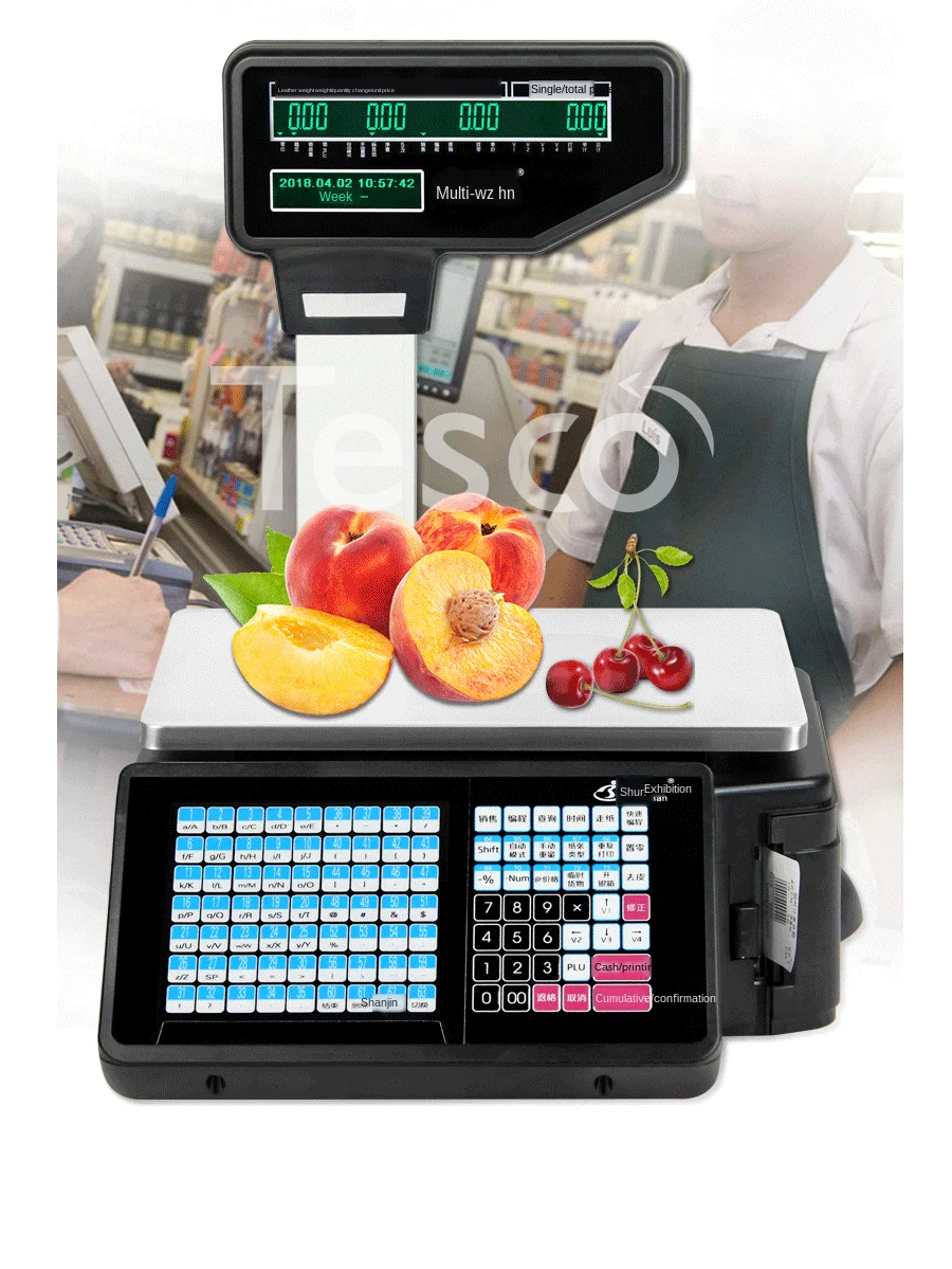 

Электронные весы коммерческий фруктовый супермаркет пряный специальный кодирование кассовый аппарат весовая машина с печатью