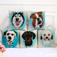 45cm45cm funny dog pillow covers for living room decoration linen and cotton cushion cover pillow covers decorative
