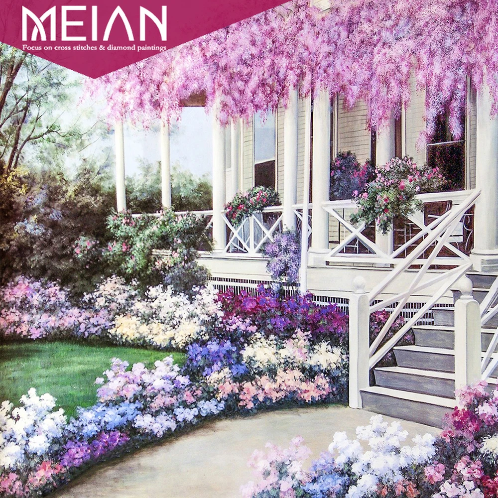 MEIAN garden 5D DIY алмазная живопись романтическая вышивка крестом стразы мозаика