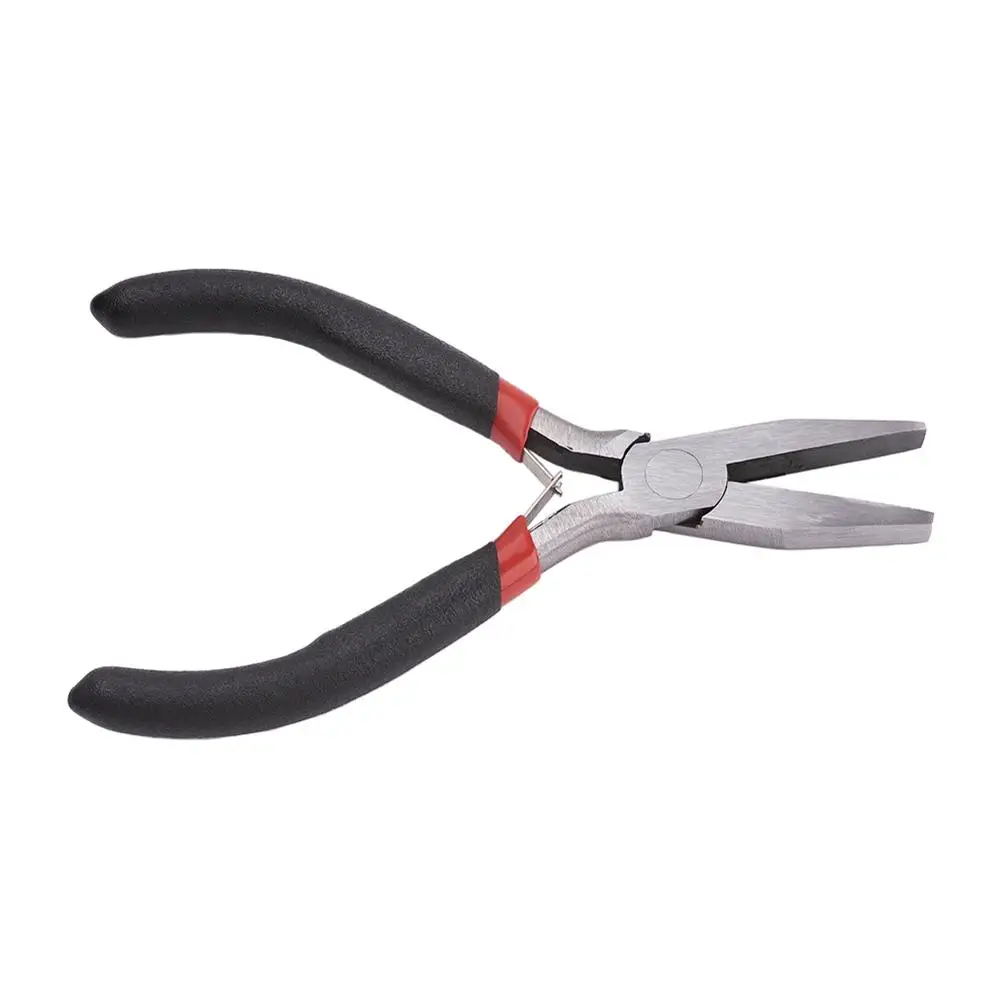 Flat Nose Pliers Ювелирные плоскогубцы DIY Ювелирные Инструменты Наборы для изготовления ювелирных изделий Полировка закаленная углеродом сталь Черный 10,5~ 15 см - Цвет: Flat Nose Pliers
