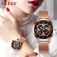 ultra thin ladies watch of elegant clover quartz womens fashion stainless steel watch best selling 2020