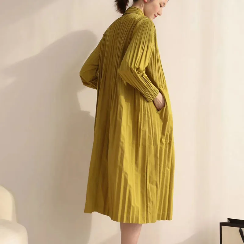 

Women Windbreaker Spring Autumn Fashion Long Lapel Coat Slim Slimming Harajuku Breathable Women'S Simple Vintage Jacket 7887
