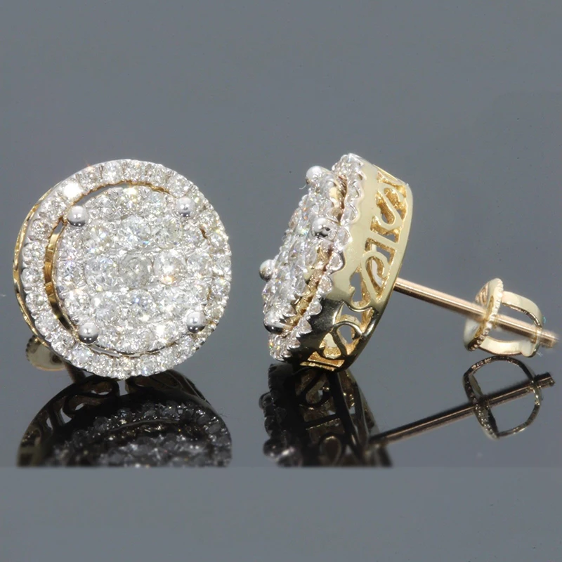 Stud Earring M131 Модные u-образные стразы, серьги-кольца для женщин, массивные Большие серебряные/Золотые круглые серьги с петлей, вечерние серьги, подарок, L4N949 - Окраска металла: Stud Earring M131